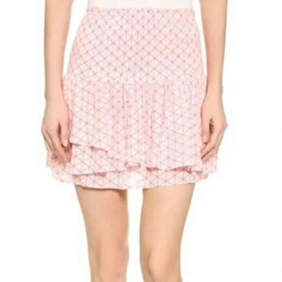 NWT BB Dakota Pink Ruffled Mini Skirt - Picture 1 of 8
